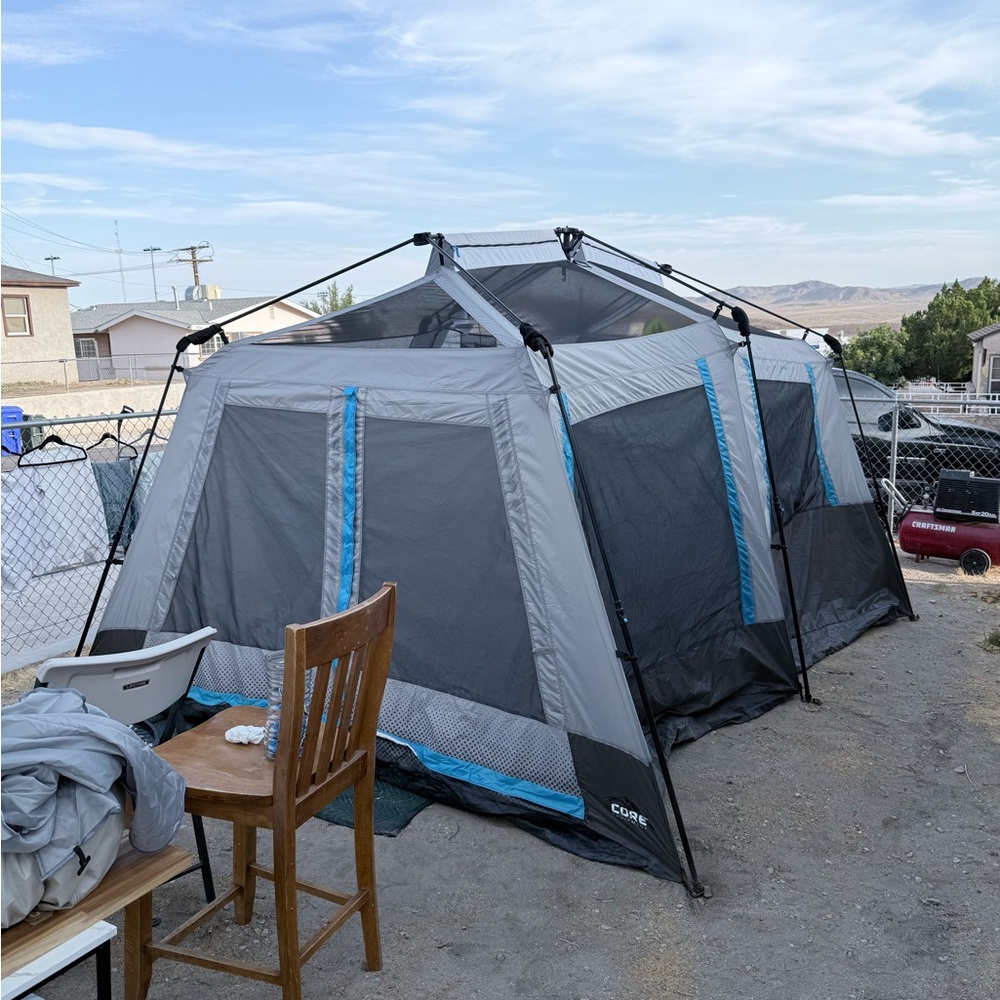CORE Equipment 10 Person Lighted Instant Cabin Tent | Fits 4 Queen Beds |